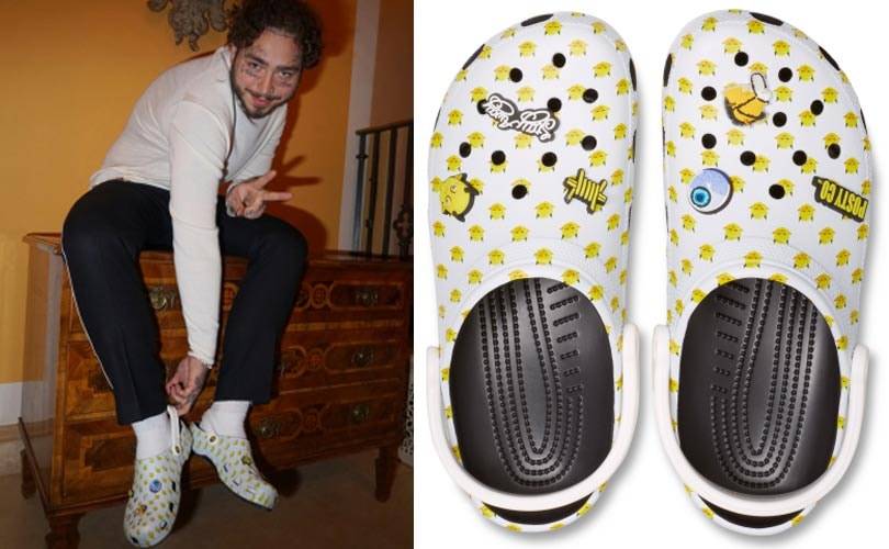 post malone with crocs