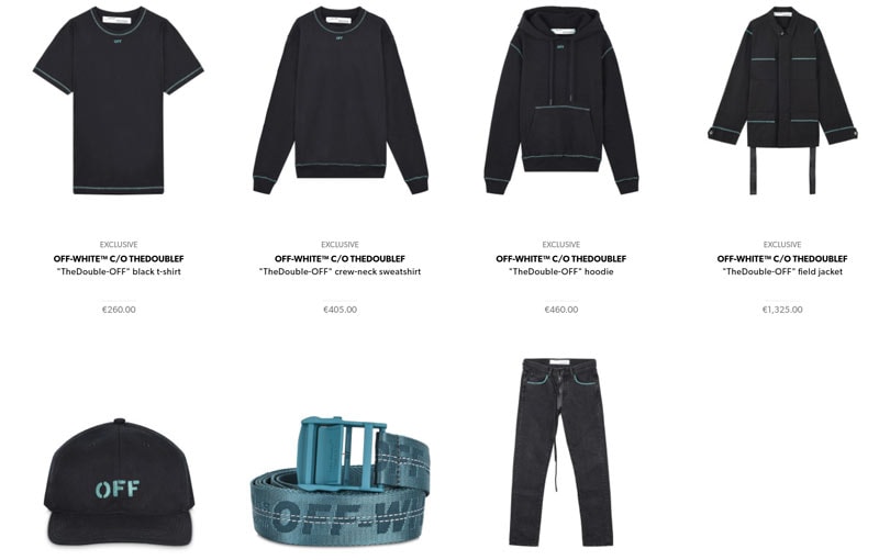 Off-White launches capsule collection with e-tailer TheDoubleF Off-White launches capsule collection with e-tailer TheDoubleF