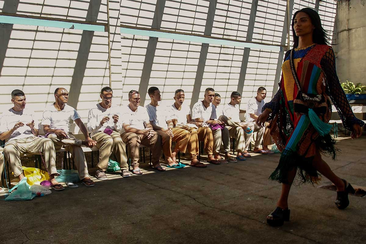 Inmates show off crochet creations in Brazil prison fashion show Inmates show off crochet creations in Brazil prison fashion show